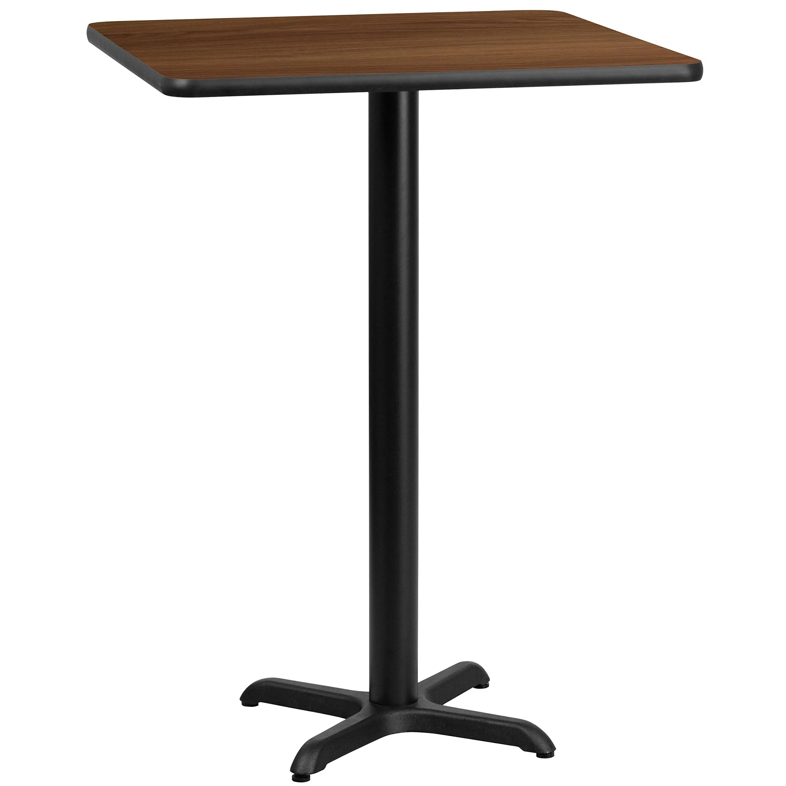 

30 Inch Square Laminate Table Top With Black X-Base For Bar Height Use