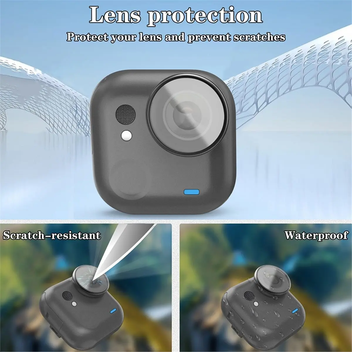 Happy New-  Shockproof Lens Guard for Go Ultra Action Camera Aluminum Alloy Lens Protector Caps Sports Camera Accessories