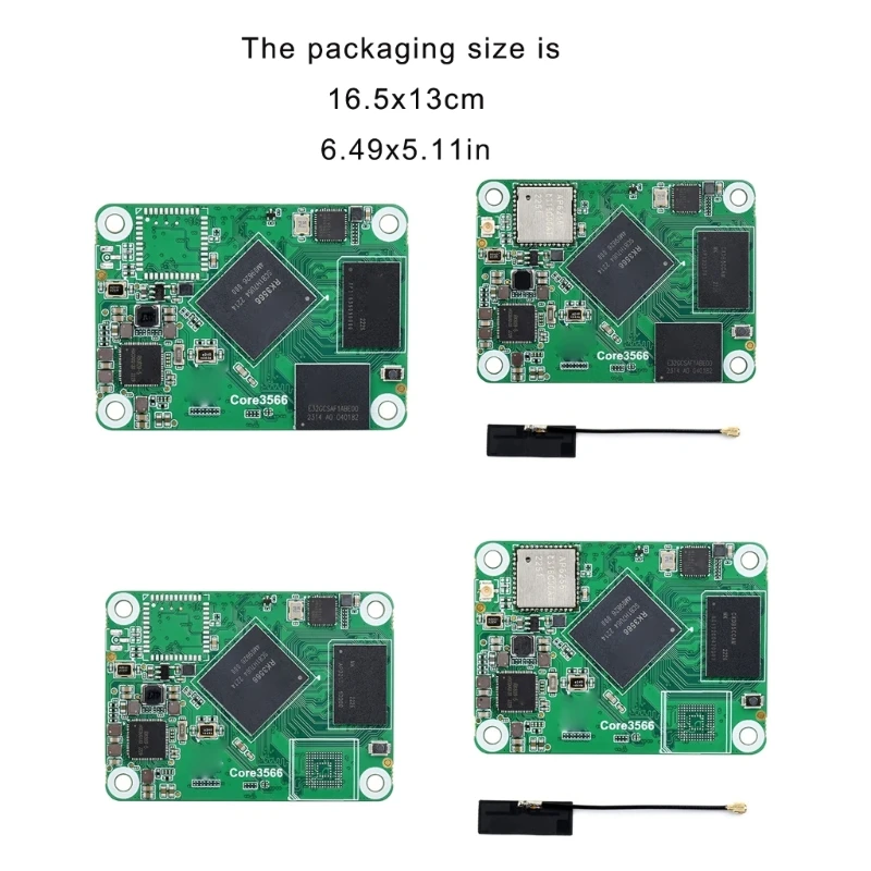 Placa desarrollo RK3566 con Core3566 JD4 compatible con interfaces ricas y alto rendimiento