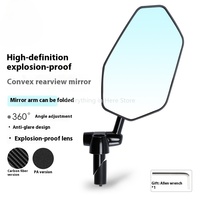 Bicycle Rearview Mirror for WEST BIKING 360 Adjustable Wide Range Cycling Left Mirror Handlebar Rear View Reflector Accessories