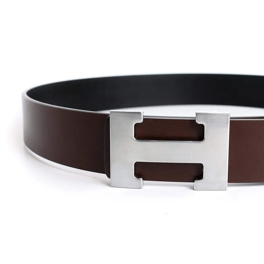 Top Luxe Designer Merk H Gesp Riem Mannen Hoge Kwaliteit Vrouwen Echt Echt Leren Jurk Band Voor Jeans Tailleband Grey