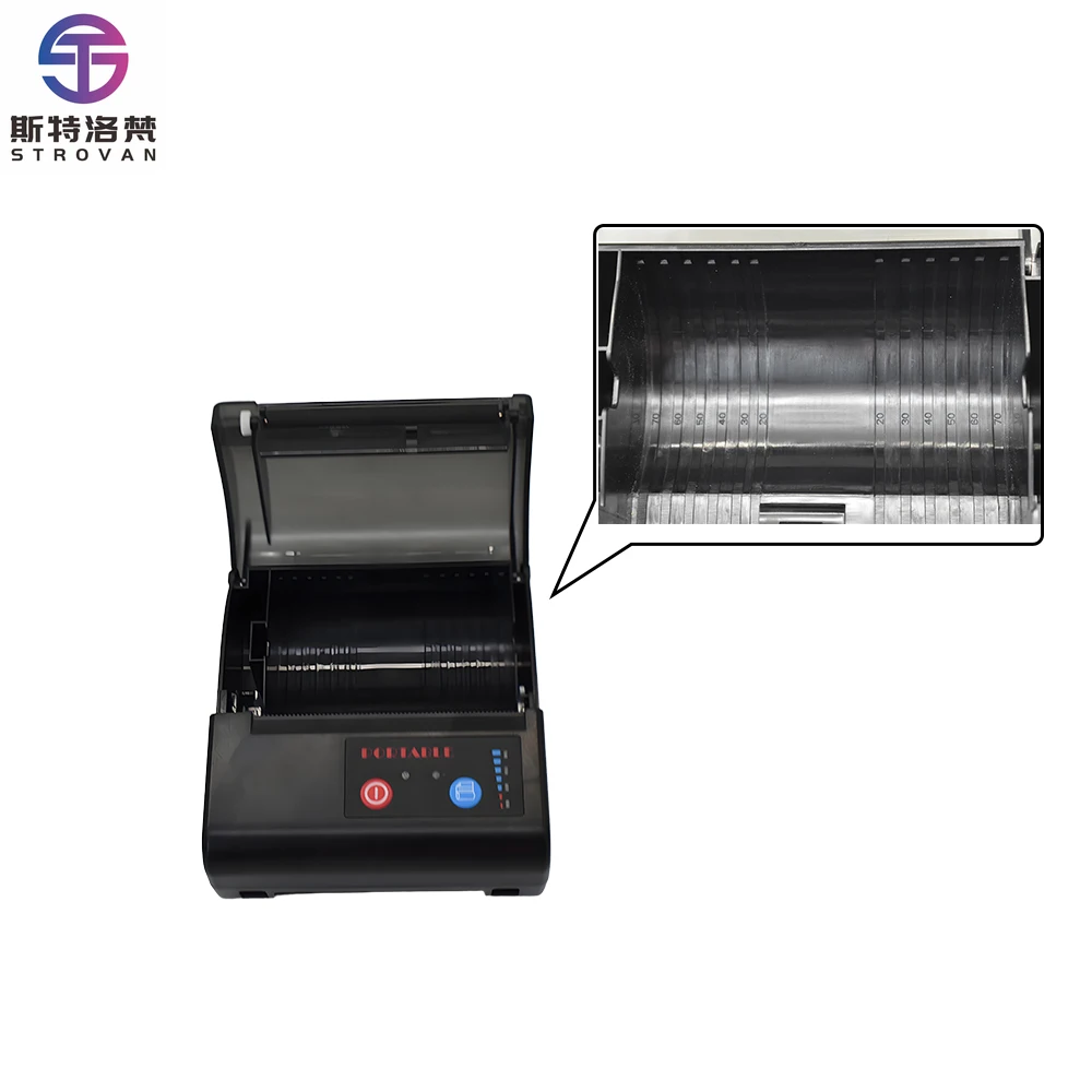 

Handy 80mm Mini Portable Thermal Label Mobile Printer Receipt Label Double Printing Compatible with Multiple Printing Width