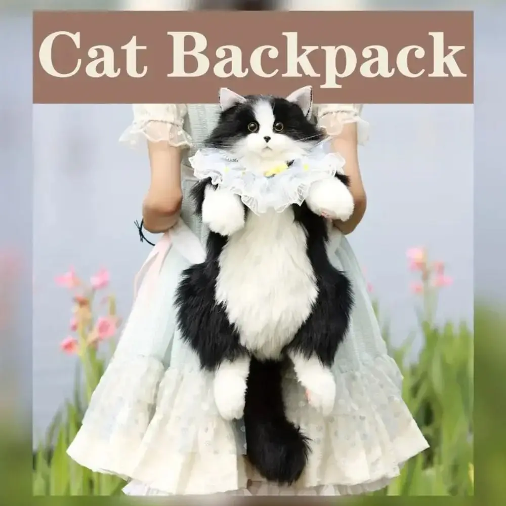 2024 Cute Plush Cat Backpack Surprise Soft Birthday Gifts Preschool Baby Bag for Boys Girls Girlfriend