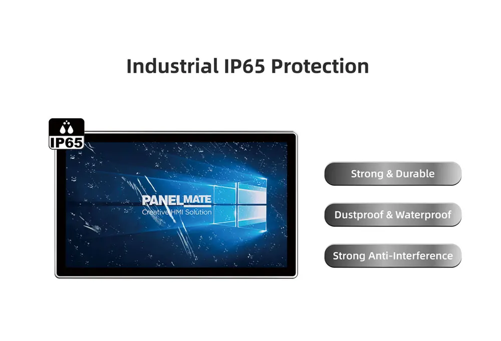 Full HD Industrial LCD Tempered Glass Screen Monitor With VGA HD-MI Input And USB Touch Screen Monitors