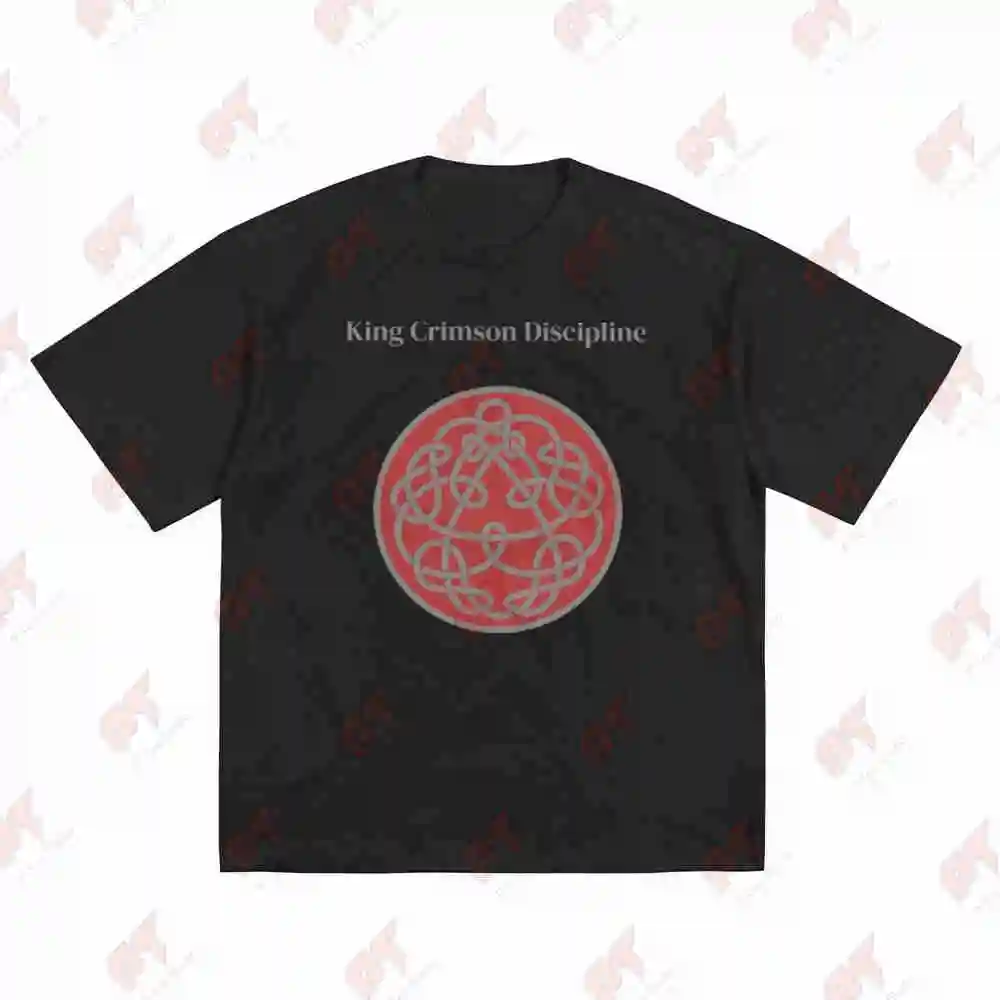 King Crimson Discipline Geometric Patterns Short Sleeve Tee 100% Cotton T-Shirt