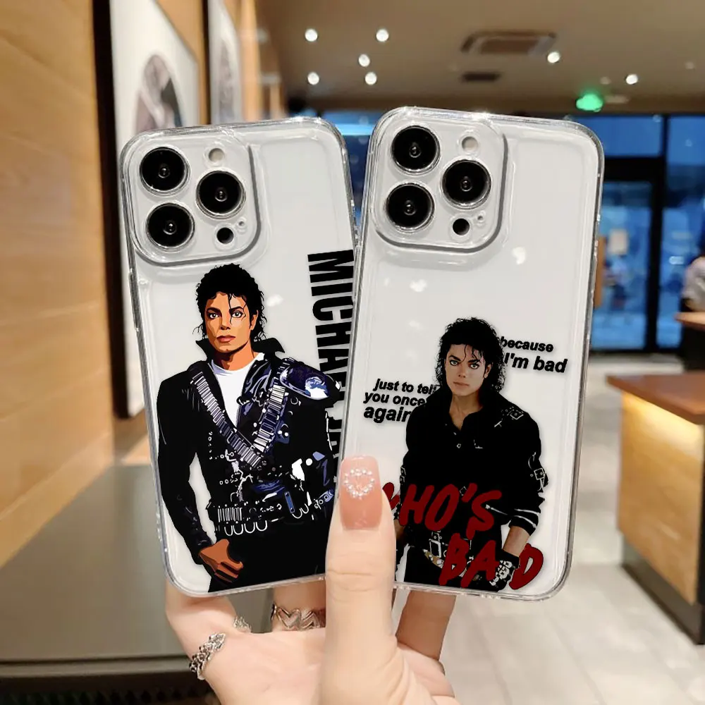 Singer M-Michael J-Jackson Clear Case For Samsung A02 A03S A04 A4E A05 A05S A06 A7 A10 A12 A13 A14 A15 A16 A21S NOTE 10 20 Case