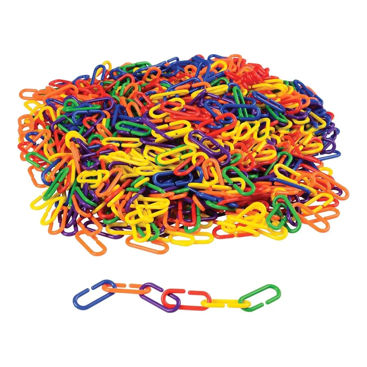 FTGT NEW Colorful Link 'N' Learn Links - 1000-Piece - Counting, Math Manipulatives for Preschool, Kindergarten, Homeschool