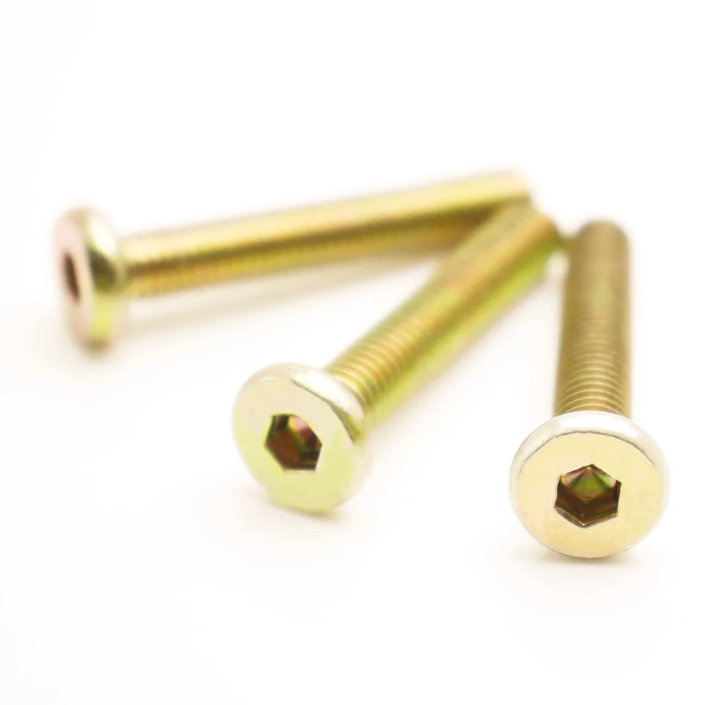Zinc Plated Hex Socket Button Head Furniture Connector Bolts for Kids Bed Assembly Fasteners M6 M8