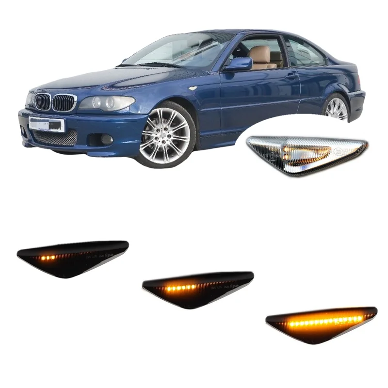

Для BMW 3 серии E46 Coupe Convertible 320 325 328 330 CSL 2003 2004 2005 2006 динамический светодиодный боковой габаритный фонарь поворота