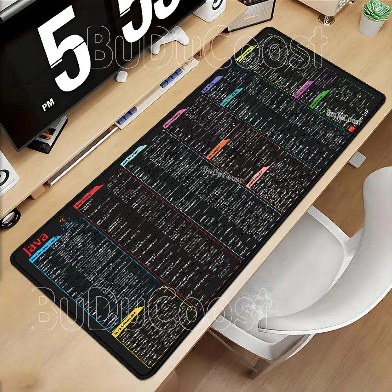 Java Programing English Shortcuts Keys Mouse Pad Large Extended Software Keyboard Mousepad Gaming overlock HD printing Desk Mat