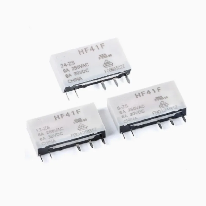 10pcs HF41F-5-ZS HF41F-12-ZS HF41F-24-ZS 5V 12V 24V Ultar Thin Power Relay 5PIN