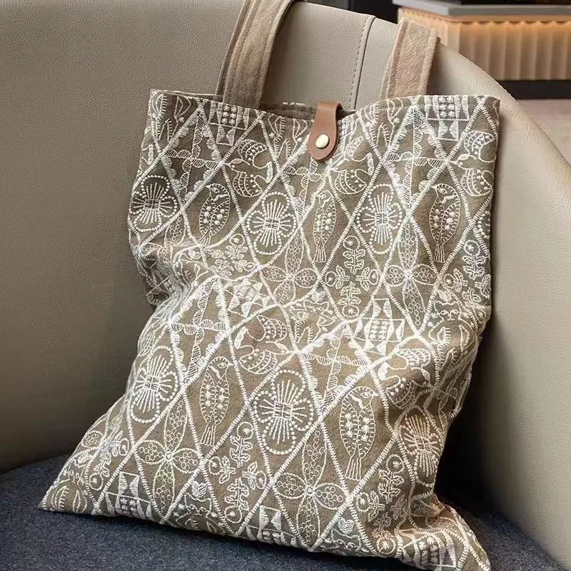 

Simple Casual Fashion Original Self-made Large Capacity Women's Multi-purpose Canvas Bag Shoulder Bag