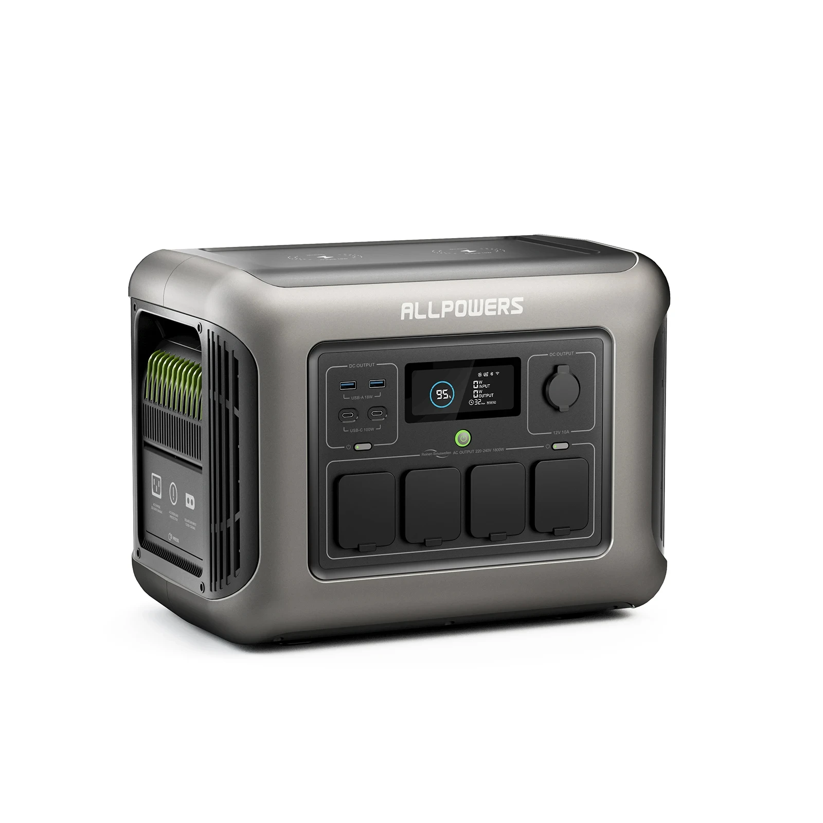 ALLPOWERS R1500 LITE draagbare krachtcentrale 1056Wh LiFePO4 zonnegenerator met UPS 4x1600W AC-uitgangen 650W MPPT voor RV Camping