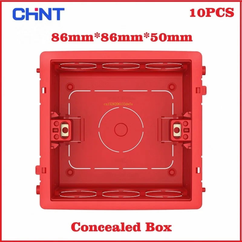 10Pcs Chint Switch Socket Color 86 Type Concealed High-strength Plastic Wiring Universal Bottom Junction Box NEH1 NEH1-001C R