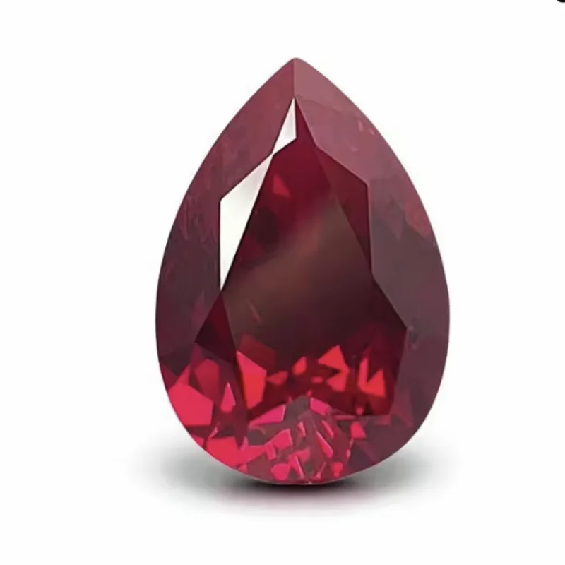 

Wholesale Premium Gem Blood-red Ruby 13x18mm 12.0ct Pear Shape for Jewelry Making Mohs Hardness Gemstone Collection Stone
