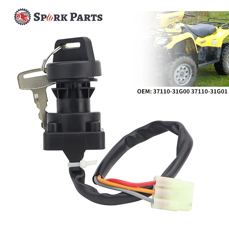 Ignition Key Switch for Suzuki Quadmaster LTA 500 LTF LTZ 400 Z400 250 Z250 500F Quadrunner 37110-07G00 37110-05G00 37110-09F00