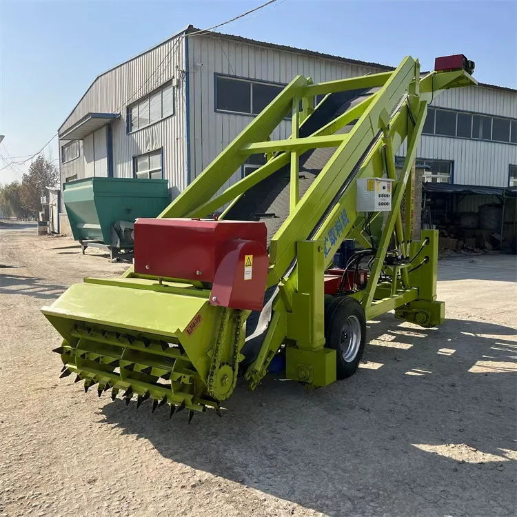 Crushed Straw Silage Loader High Efficiency Corn Wheat Machine Silage Unloading System Pit Unloader For Cattle And Sheep Feed