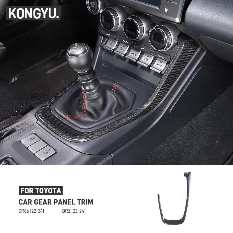 

Car Carbon Fiber Center Console Gear Shift Shifter Panel Frame Cover Trim Sticker For Subaru BRZ For Toyota GR86 2022 2023 2024