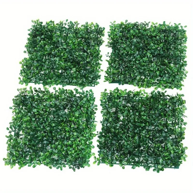 1 peça 25*25cm simulação milão grama planta parede grama verde fundo decoração de parede plástico falso gramado transfronteiriço