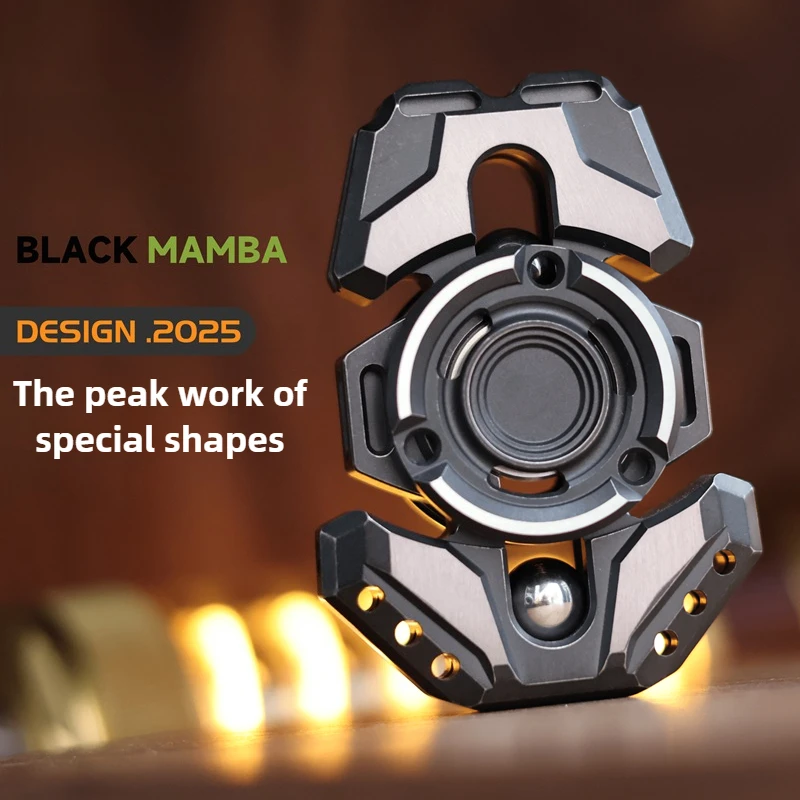

Xiaoyao Fushi EDC оригинальный Alien Black Mamba Ice Crystal титановый механический металлический гироскоп на кончике пальца декомпрессионная игрушка