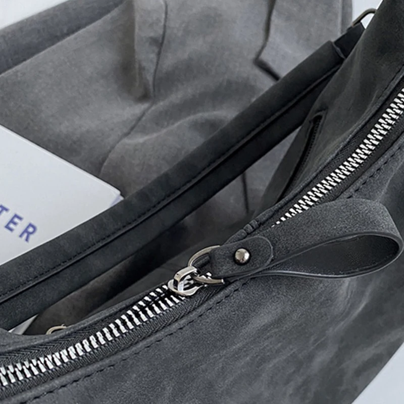 Frauen Umhängetasche Luxus Designer Schräge Quer Einzelnen Schulter Tasche Große Kapazität Handtaschen Retro Matte PU Leder Hobos – Detail 26
