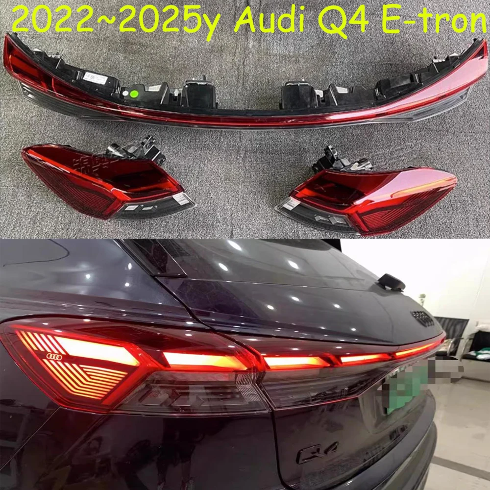 1pcs car bumper tail light for Audi Q4 E-tron taillight LED auto 2022~2025y car accessories Taillamp rear light fog