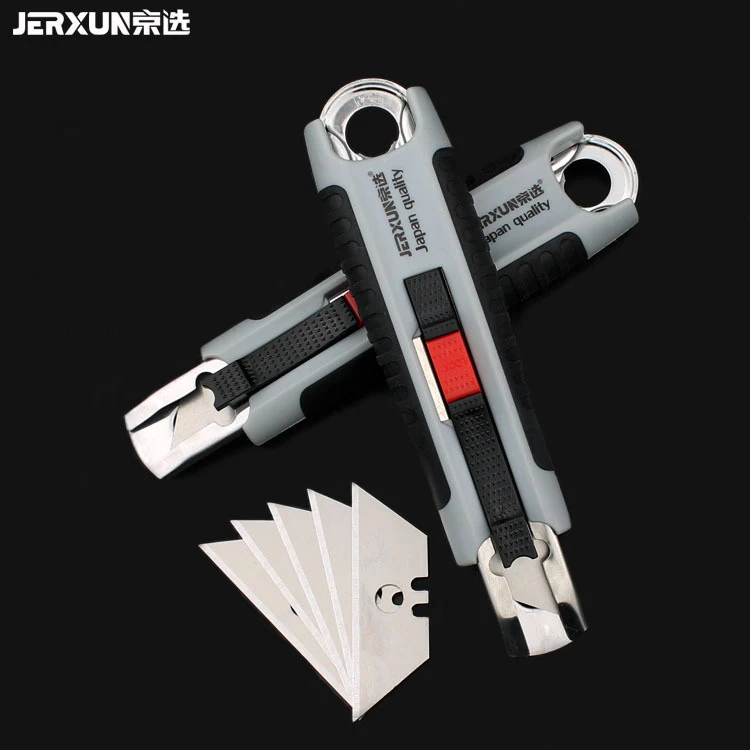 Automatic Rebound Utility Knives Safety Spring Type Telescopic Cutting Disassembling Express Delivery Wall Paper Knives Supplies