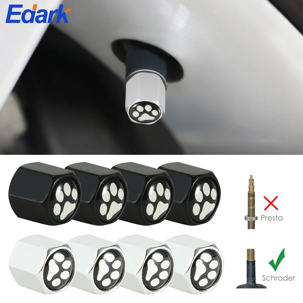 

4Pcs/Set Fashion Footprint Logo Style Emblem Tire Stem Caps Tyre Accessories Valve Caps Car Styling for VW Audi Toyota Honda BMW