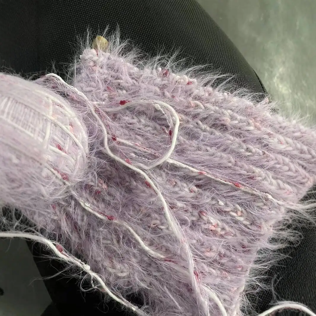 النقاط النجوم خيوط مختلطة يدويا الخريف الشتاء الجلد ودية لينة وشاح محبوك يدويا قبعة الغزل لأفضل الأصدقاء الأزواج 50 جرام