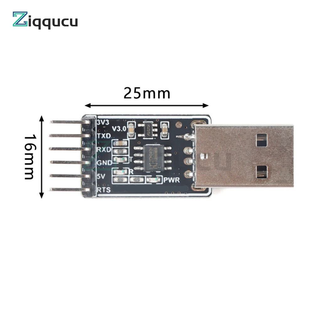 USB to TTL Serial Port Module CH340N CH340 Chip Integrated 5V to 3.3V Converter Adapter FS-USB-UTTL