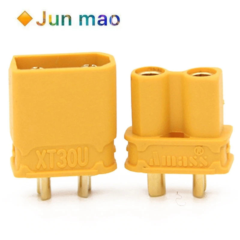 1set  Xt30u yellow lithium battery motor governor anti reverse plug 2mm gold plated model connector