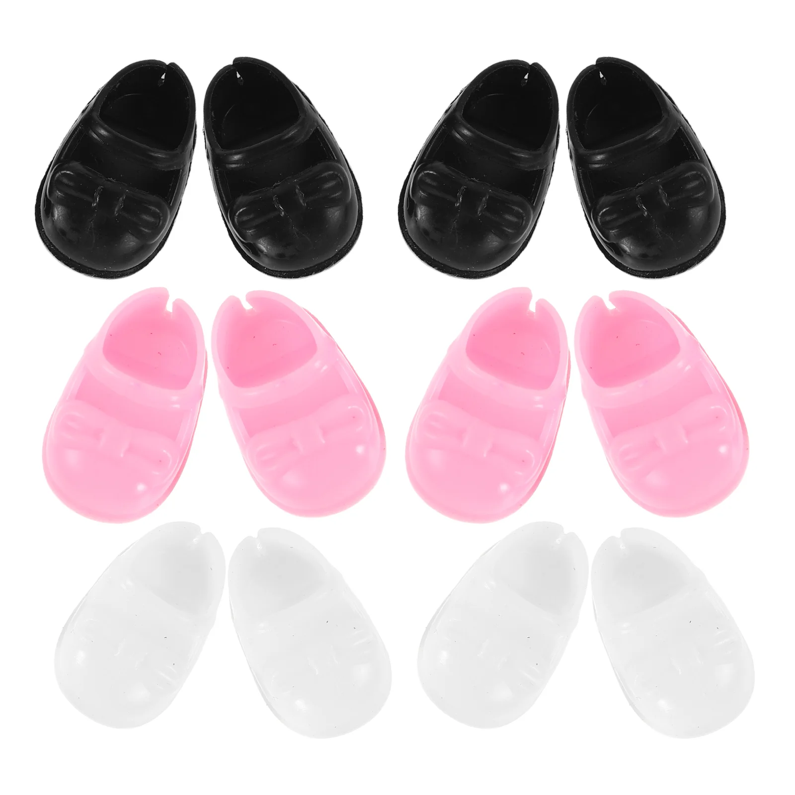 6 Pairs Mini Shoes Finger Girl Dolls Toy Baby for Plastic House Supplies Costume Accessories Toys