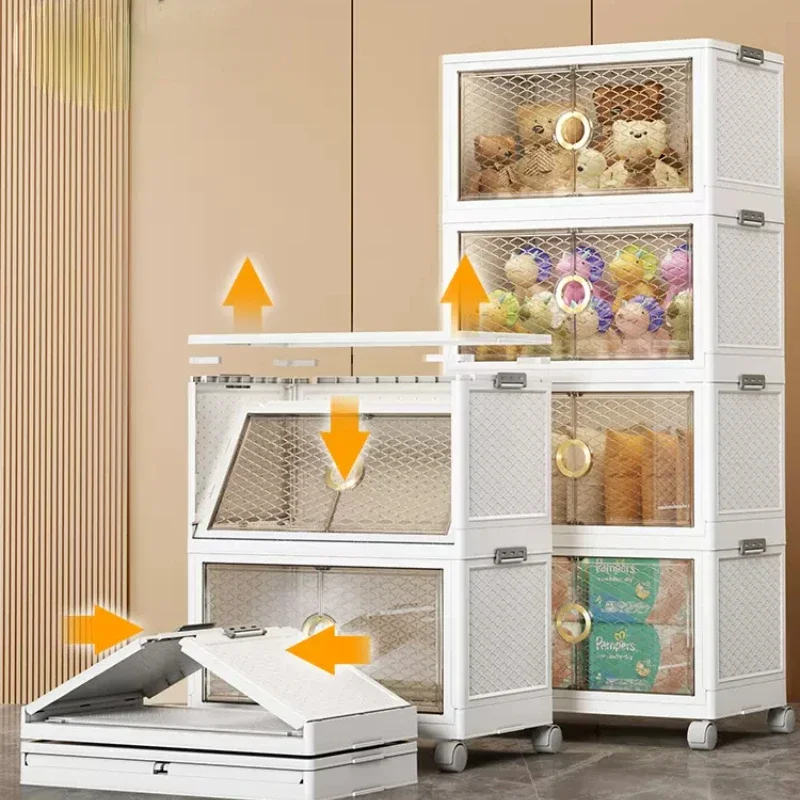 

Floor-to-Ceiling Storage Cabinet - Household Plastic Living Room Storage Drawers, Multi-layer Gap Organizer, Toy Locker