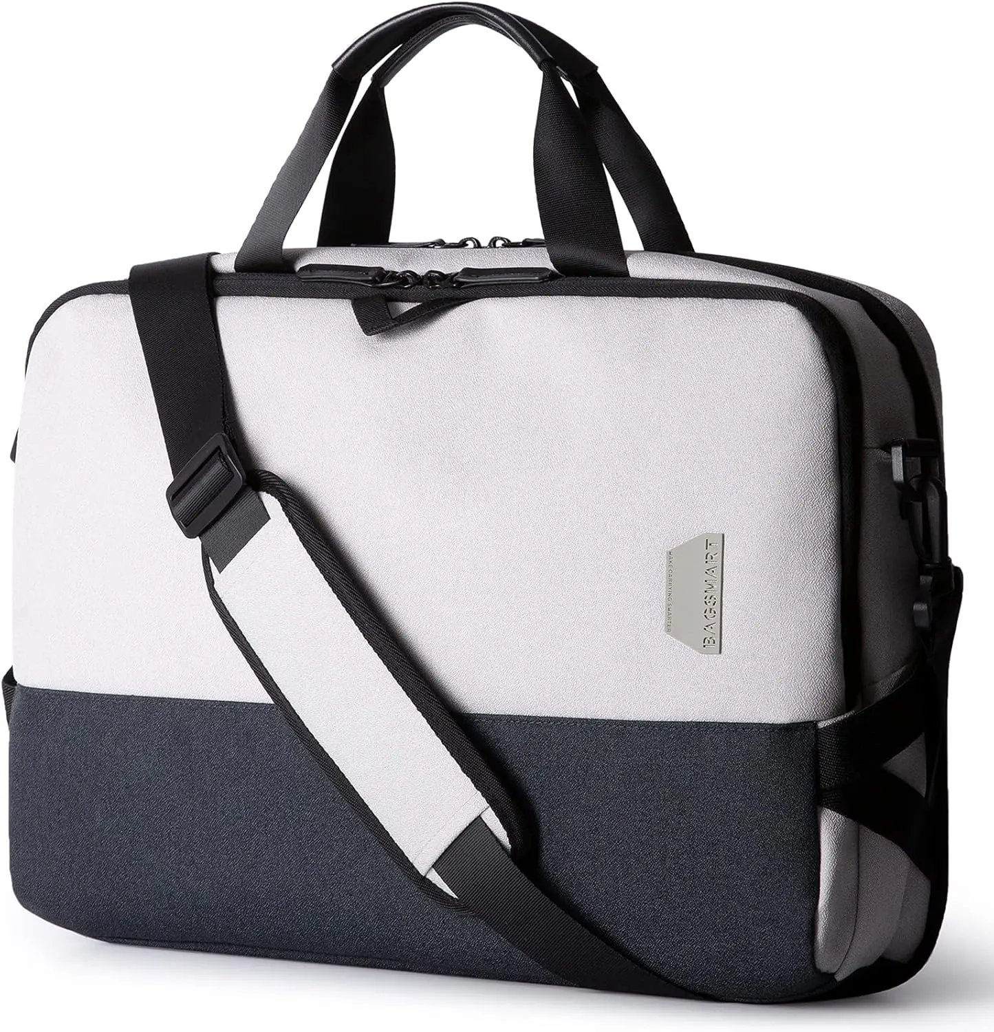 15.6 Inch Laptop Bag for Men Women, Water-Resistant Business Briefcase with TSA Friendly Compartment, Grey
