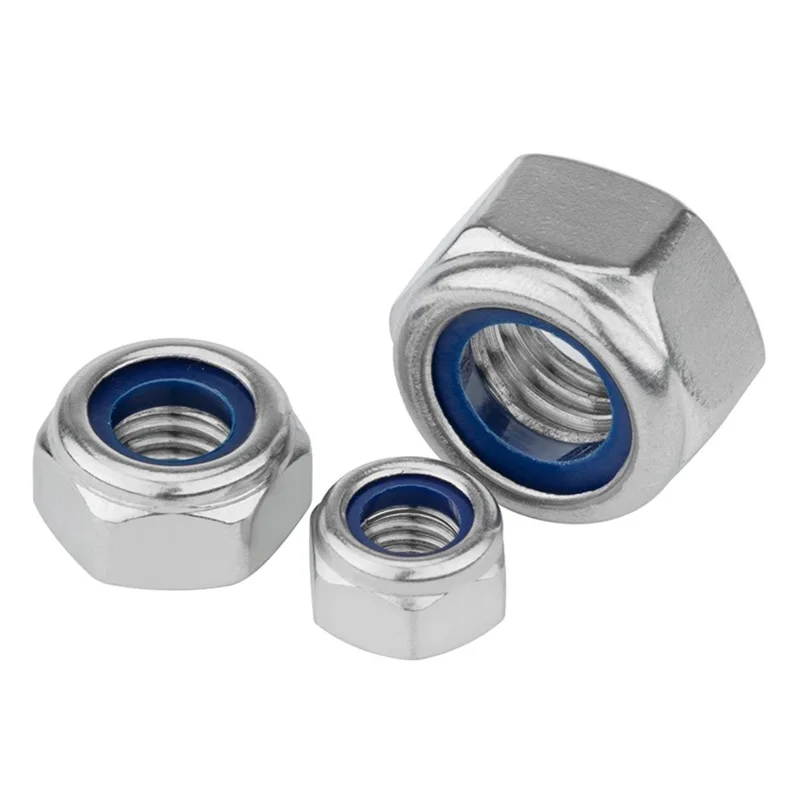 304 Stainless Steel Left Hand Thread Anti-loosening Nut M4 M5 M6 M8 M10 M12  Anti-threaded Left Thread Self-locking Non-slip Nut