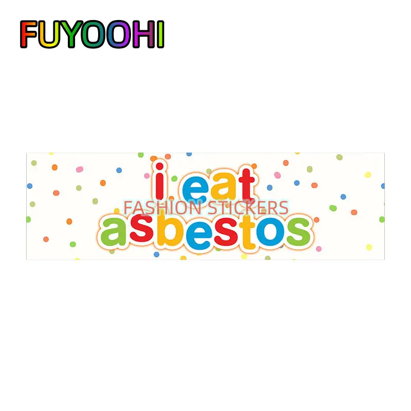 FUYOOHI-ملصقات سيارة مضحكة ، زجاج أمامي للنافذة ، حزمة مصد ، شارات فينيل مقاومة للماء ، ديكور السيارة ، أنا آكل الاعتداء ، ملحقات لصائق