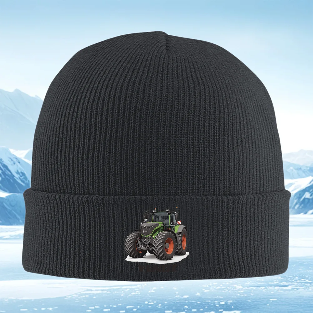 Green machine,big tires,logo Men Women Unisex Knitted Hat Beanie Pullover Cap Winter Thermal Warm Christmas Outdoor Cycling Hiki