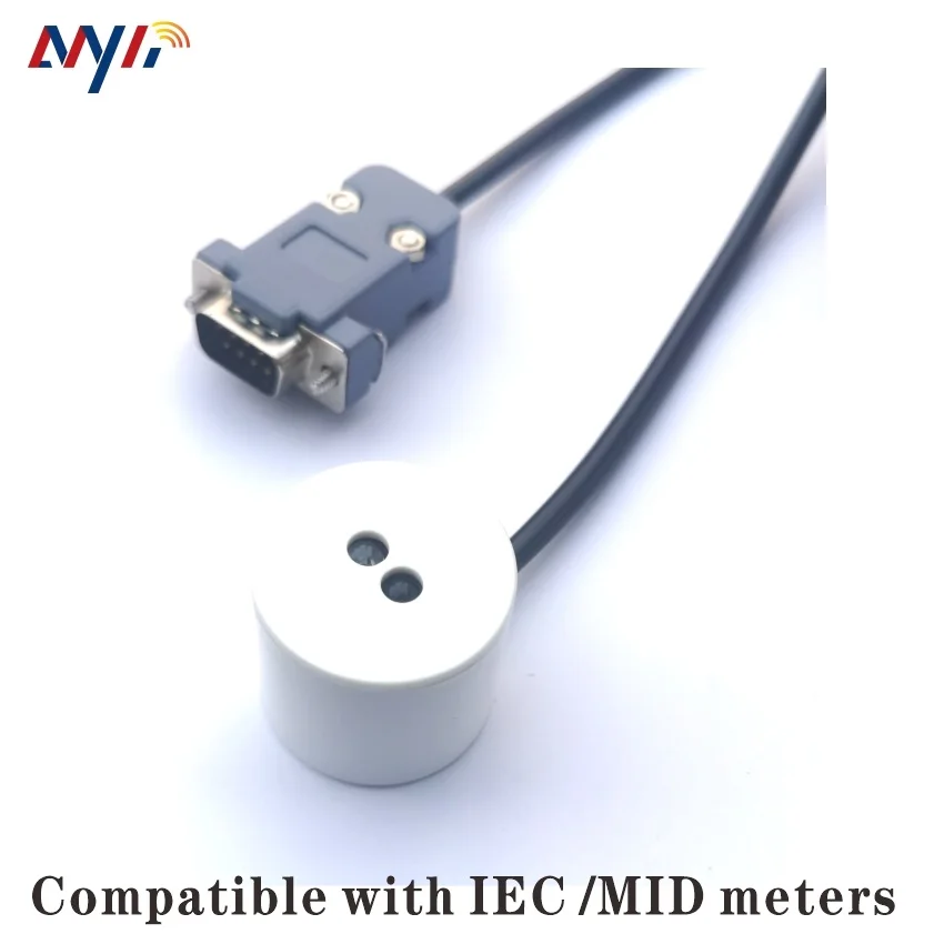 Near Infrared DB9 RS232 IR Optical Magnetic Adapter STS DLMS IEC62056-21 IEC1107 Smart kWh Meter Optical Probe