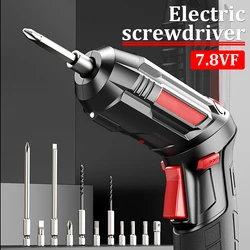 Household Electric Screwdriver Multifunctional And Powerful Screwdriver Set Rechargeable Portable Cordless Electric Drill Power