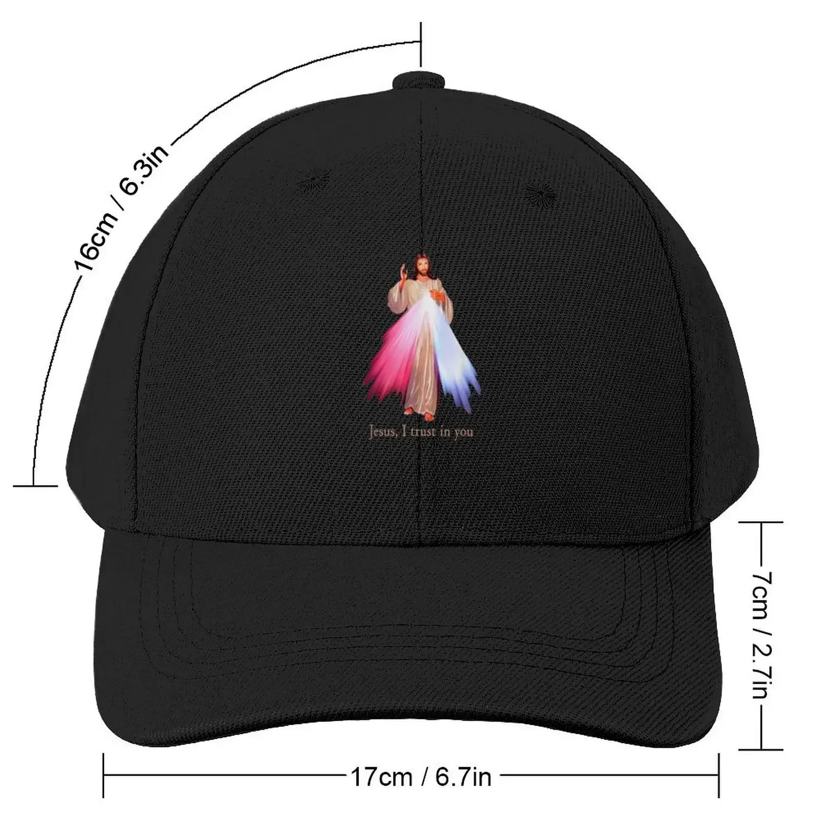 Divine Mercy Jesus I Trust In You Baseball Cap Golf Hat Man western Hat derby hat Designer Caps For Women Men's