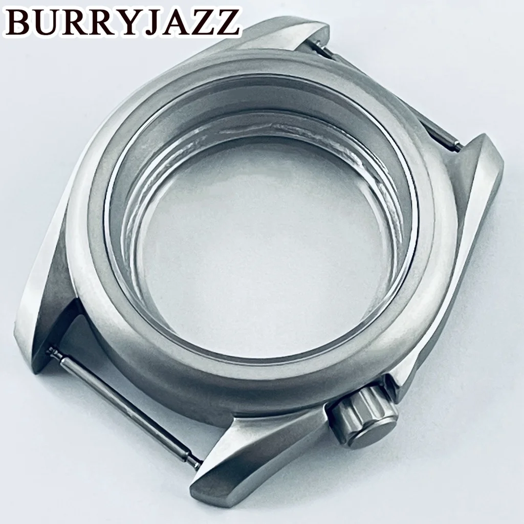 

40MM Sapphire Crystal Sandblast Field Watch Case Parts for NH34 NH35 NH36 NH38 Automatic Movement with 3.8mm Crown