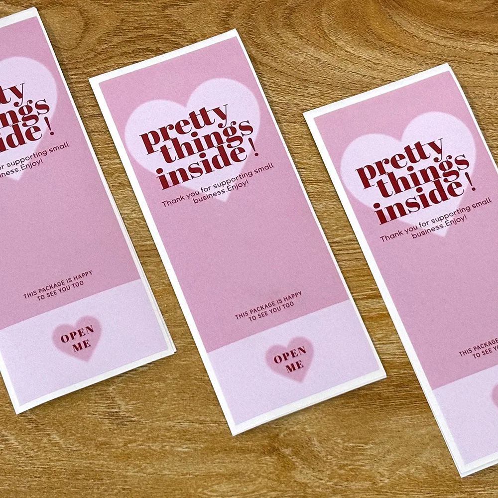 50pcs/pack Creation Pretty Things Inside Sticker For Pacakge Small Business Decor Sticker For Shipping Packing Mailer Seal Label