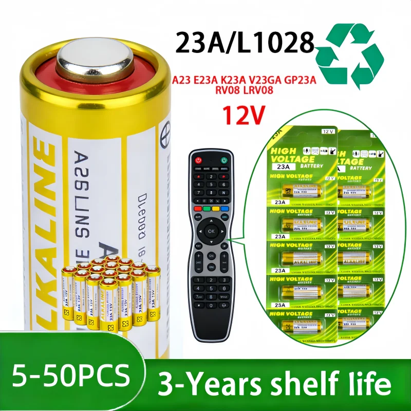 

5-50pcs A23 MN21 23GA V23GA 12V Alkaline Dry Battery For Remote Control Toy Calculator A23S E23A EL12 Long Lasting Battery Pack
