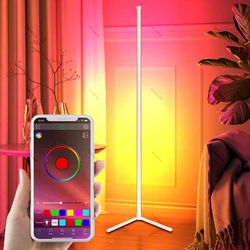 160cm LED ambient light Smart Tuya corner floor lamp with adjust RGBIC Alexa light for bedroom game home Christmas decoration