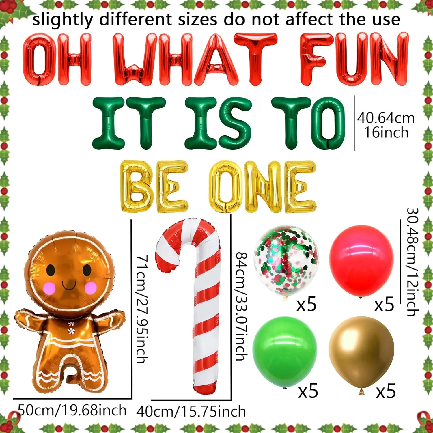 LaVenty Oh What Fun È essere un compleanno Decor Oh What Fun It Is To Be One Sfondo Decorazioni natalizie per il primo compleanno Divertimento