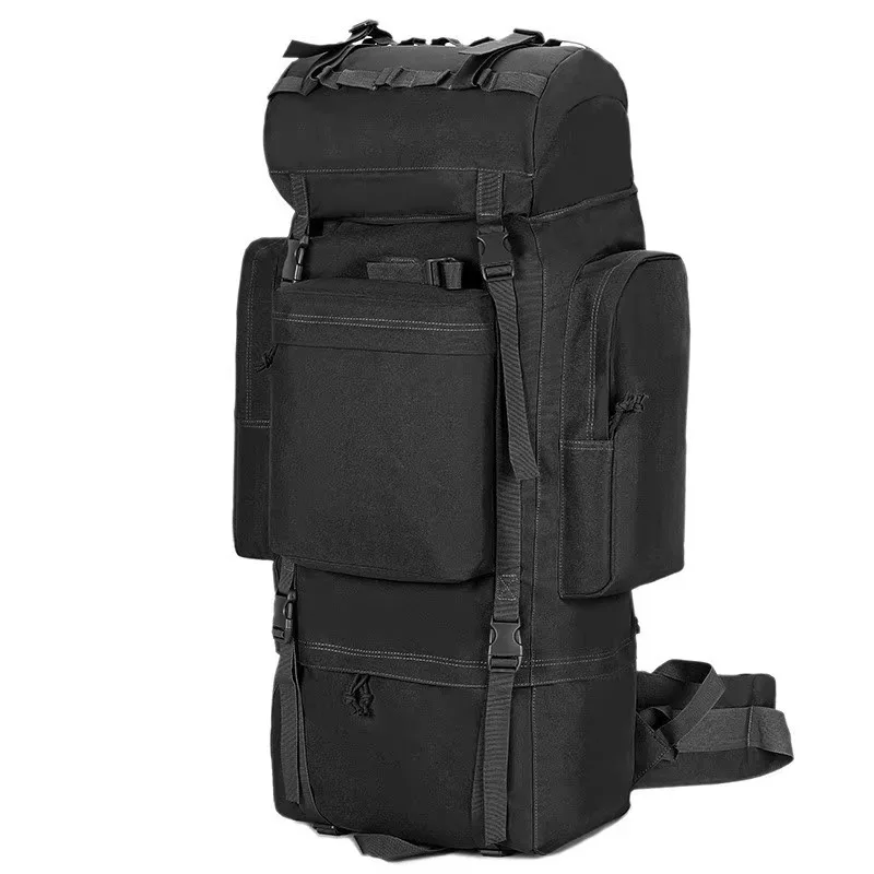 Unisex Large Capacity Multi-Functional Geometric Waterproof Outdoor Sports Backpack Fashionable Polyester Lining Hiking Fishing