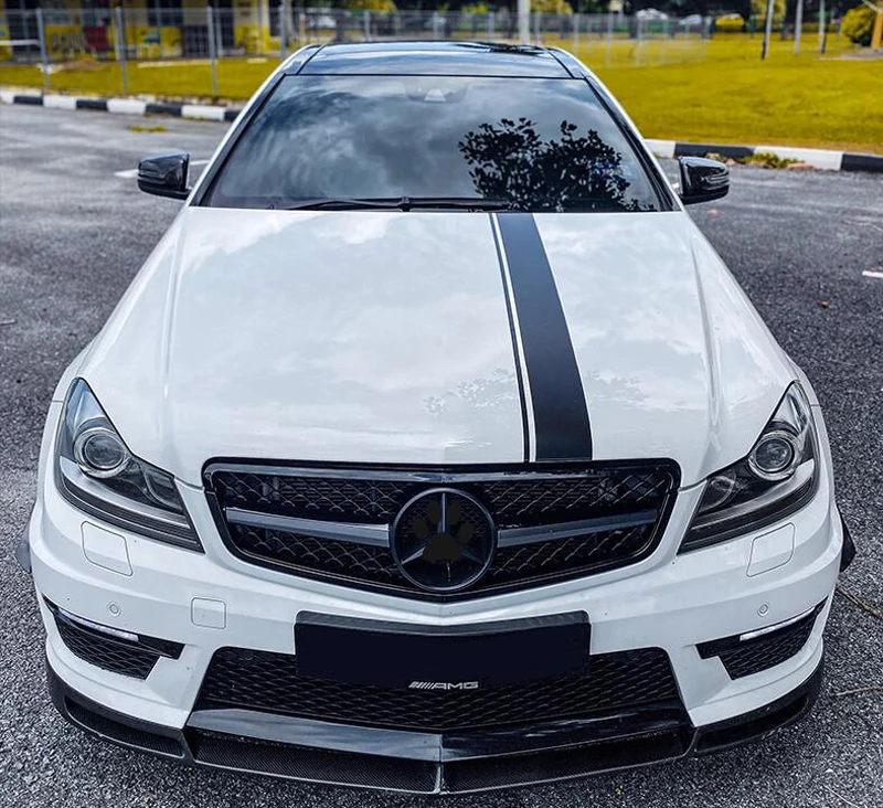 

Vor style carbon fiber front bumper lip splitter spoiler for Mercedes Benz C-CLASS C63 amg W204 2012-14