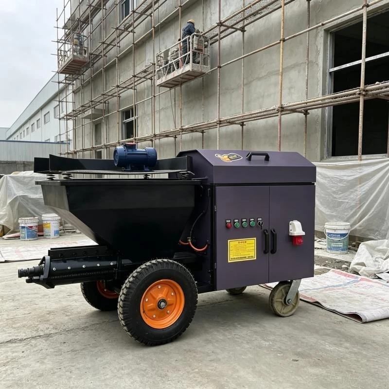 Multi Mortar Spraying Machine Concrete Pump Grout Sprayer with Mixer for Interior Wall Floor Ceiling Roofs and Surfaces