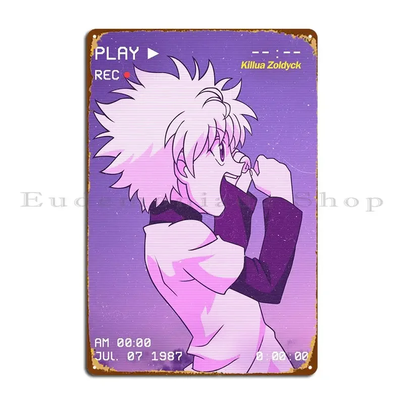 Aesthetic Killua Zoldyck Metal Plaque Poster Pub Designs Garage Create Create Tin Sign Poster