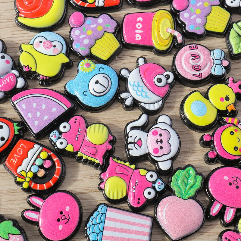 Tusember 15 Stück Niedliche Harz-Acryl-Sommerurlaub-Sonnen-Tier-Flug-Popcorn-Cola-Flachrückseite für DIY-Handyhüllen-Deko-Accessoires – Detail 3